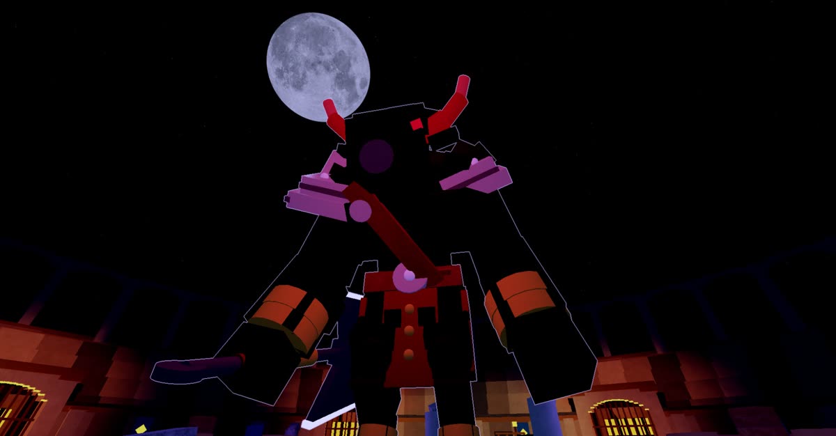 The Minotaur Warlord towering under the full moon with its axe